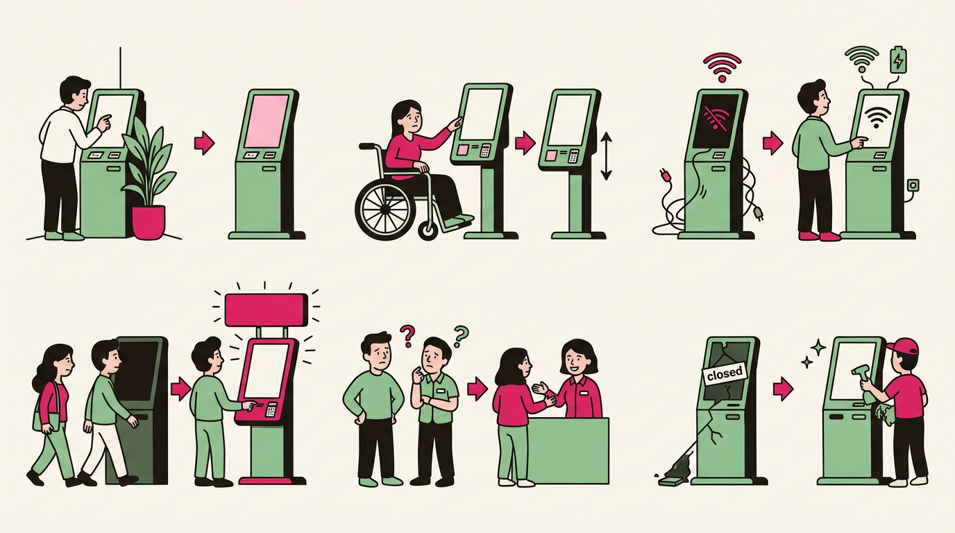 Illustration cartoon, Borne de commande : les 6 erreurs d'installation à ne pas commettre