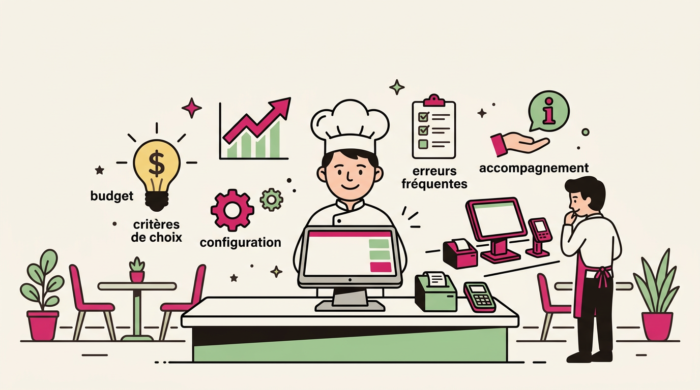 Illustration cartoon, Quelle caisse enregistreuse choisir pour un restaurant